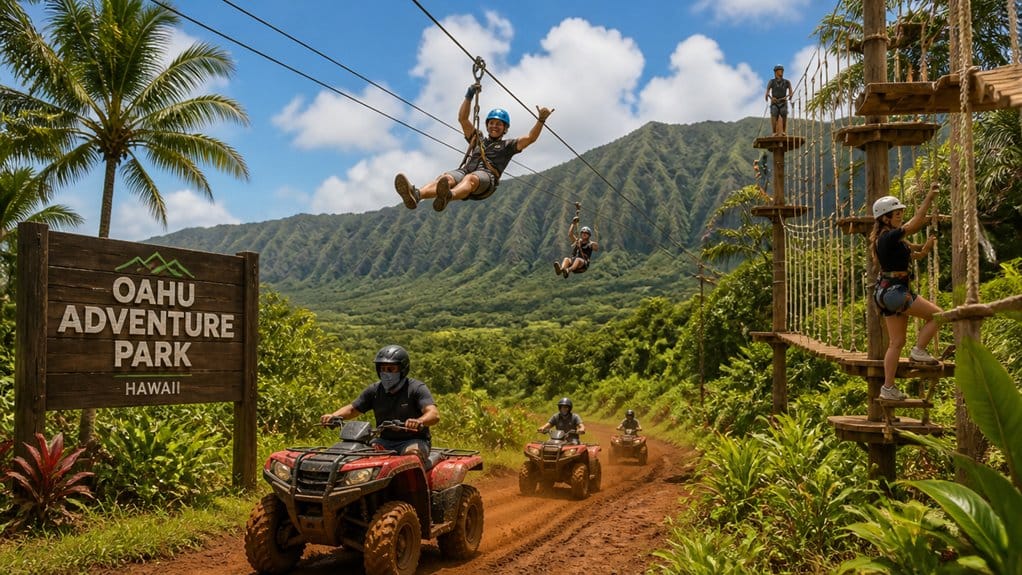 zipline atv combos coral crater