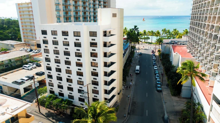 A photo of Hotel Renew showing the property and rooms.
