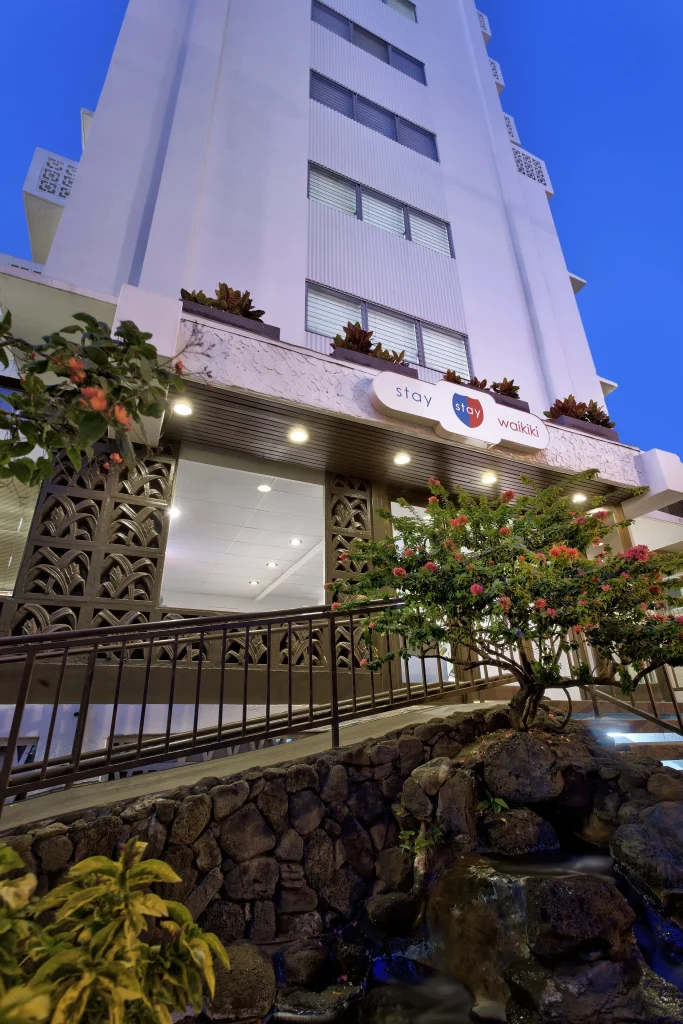 A photo of Stay Hotel Waikiki showing the property and rooms.