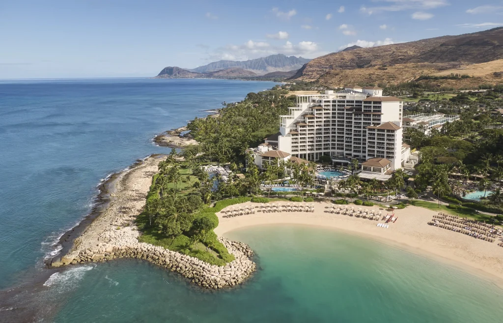 A photo of Four Seasons Resort Oahu at Ko Olina showing the property and rooms.