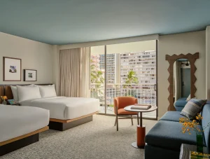 A photo of Romer House Waikiki showing the property and rooms.