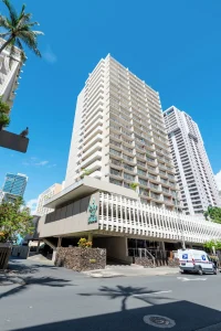 A photo of Ilikai Marina One Bedroom Harbor View Condos showing the property and rooms.