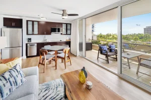 A photo of Aston Waikiki Beach Tower showing the property and rooms.