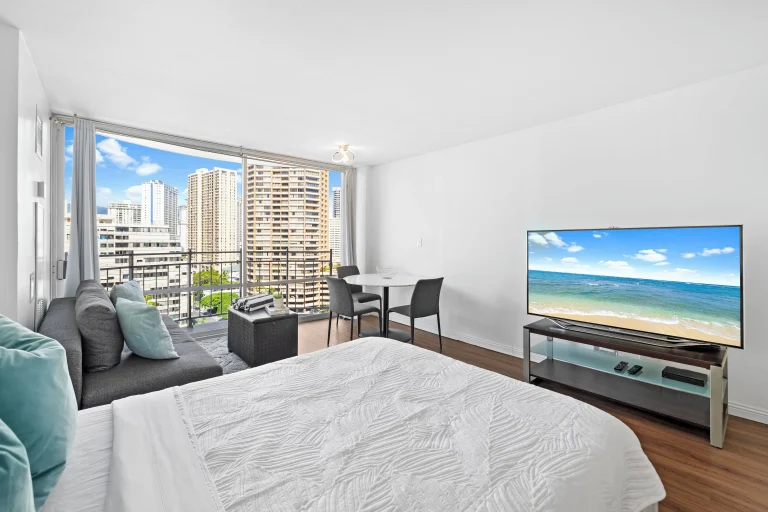 A photo of Ilikai Hotel Condo Vacations showing the property and rooms.