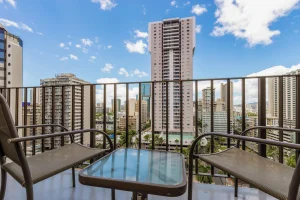 A photo of Ohia Waikiki Studio Suites showing the property and rooms.