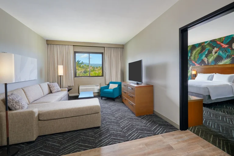 A photo of Ocean Bungalows at Turtle Bay Resort showing the property and rooms.