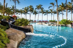 A photo of Sheraton Waikiki Beach Resort showing the property and rooms.