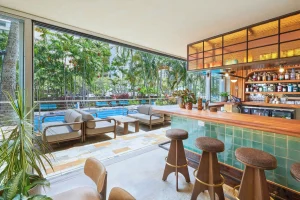 A photo of Romer House Waikiki showing the property and rooms.