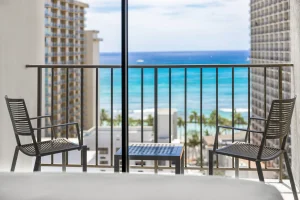 A photo of Hyatt Place Waikiki Beach showing the property and rooms.