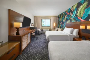 A photo of Ocean Bungalows at Turtle Bay Resort showing the property and rooms.