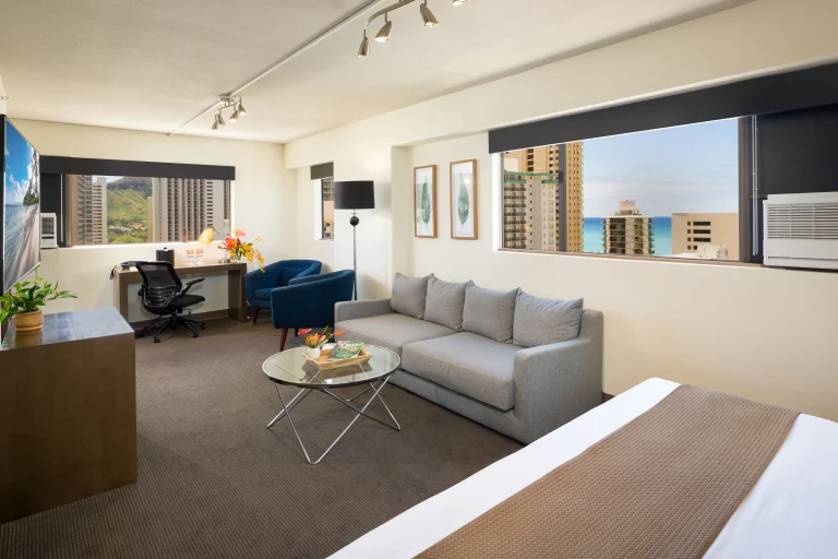 A photo of Vive Hotel Waikiki showing the property and rooms.