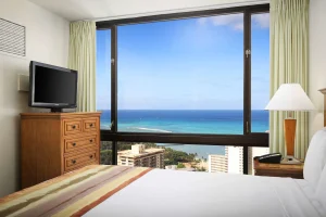 A photo of Aston at the Waikiki Banyan showing the property and rooms.