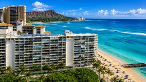 A photo of Waikiki Shore by OUTRIGGER showing the property and rooms.