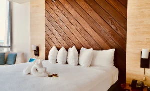 A photo of Hotel La Croix showing the property and rooms.