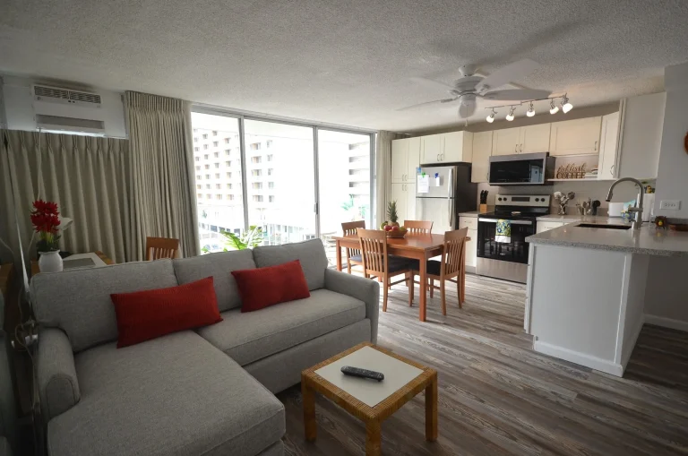 A photo of Waikiki Lanais showing the property and rooms.