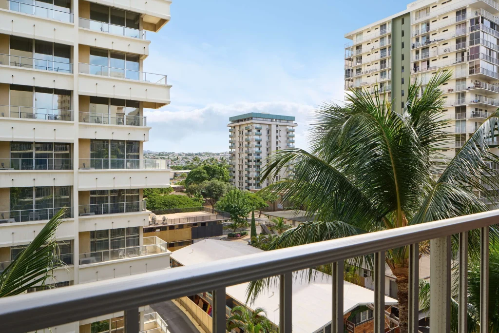 A photo of Oasis Hotel Waikiki showing the property and rooms.