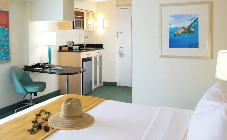 A photo of Waikiki Marina Resort at the Ilikai showing the property and rooms.