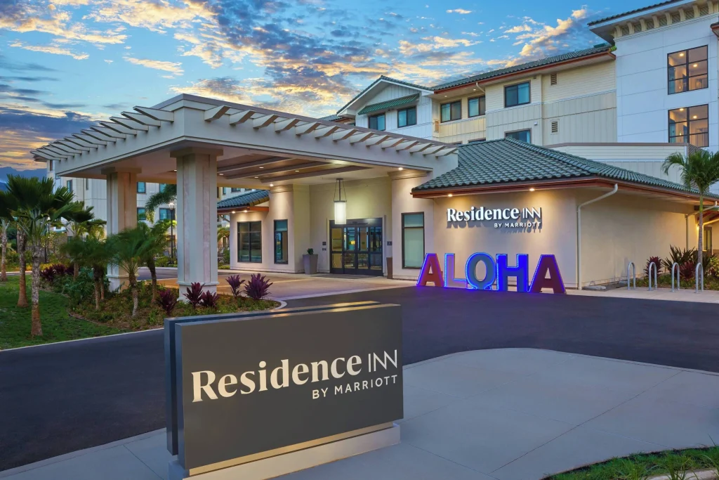 A photo of Marriott's Ko'Olina Beach Club showing the property and rooms.