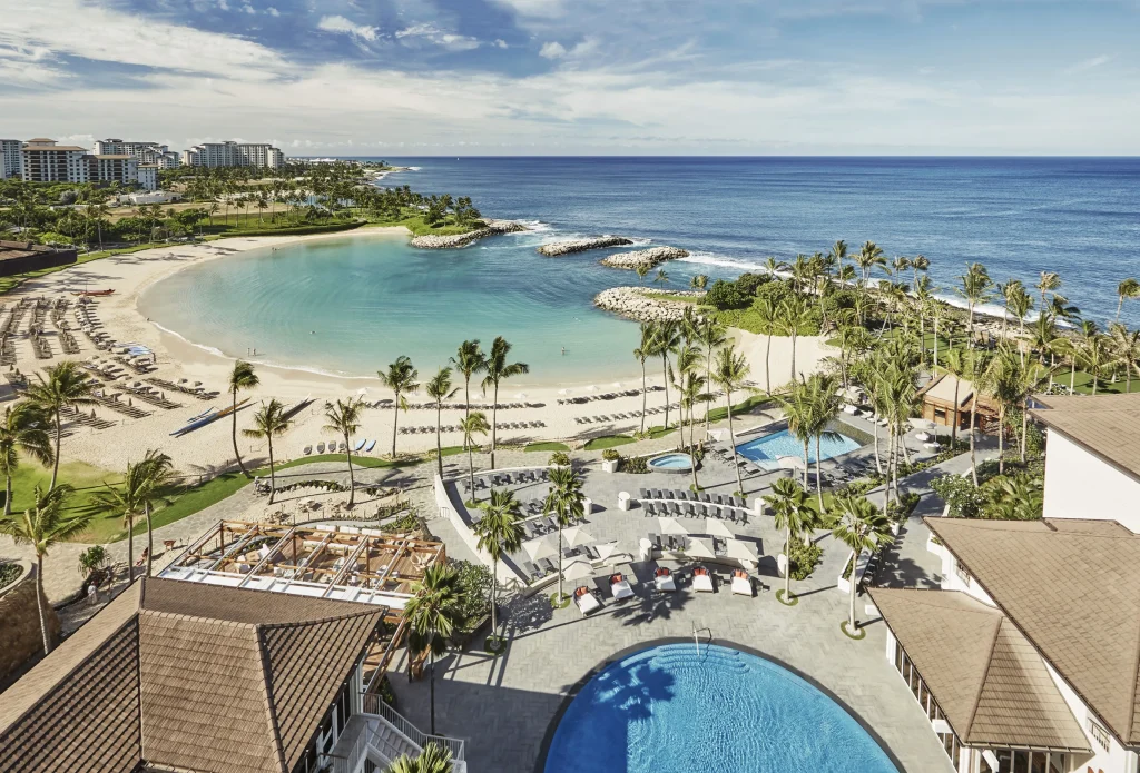 A photo of Four Seasons Resort Oahu at Ko Olina showing the property and rooms.