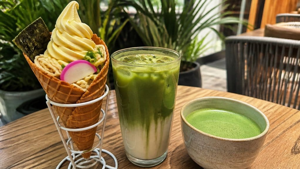 creamy matcha latte pairing
