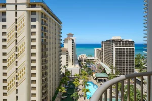 A photo of Embassy Suites by Hilton Waikiki Beach Walk showing the property and rooms.