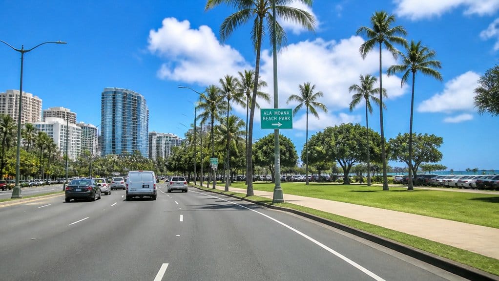 drive to ala moana park