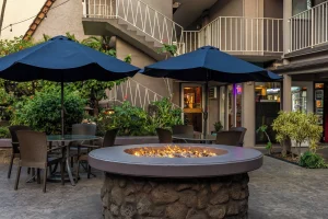 A photo of Pacific Marina Inn Airport Hotel showing the property and rooms.