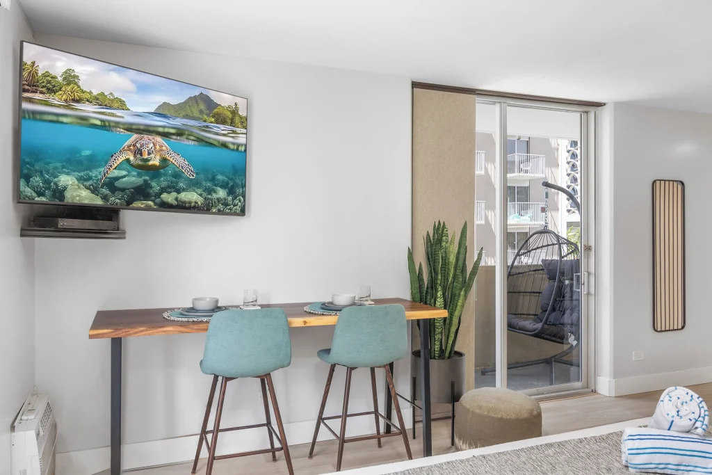 A photo of Ilikai Marina One Bedroom Harbor View Condos showing the property and rooms.