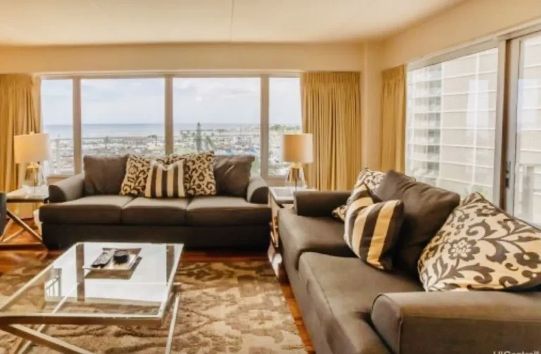 A photo of Sweetwater at Waikiki showing the property and rooms.
