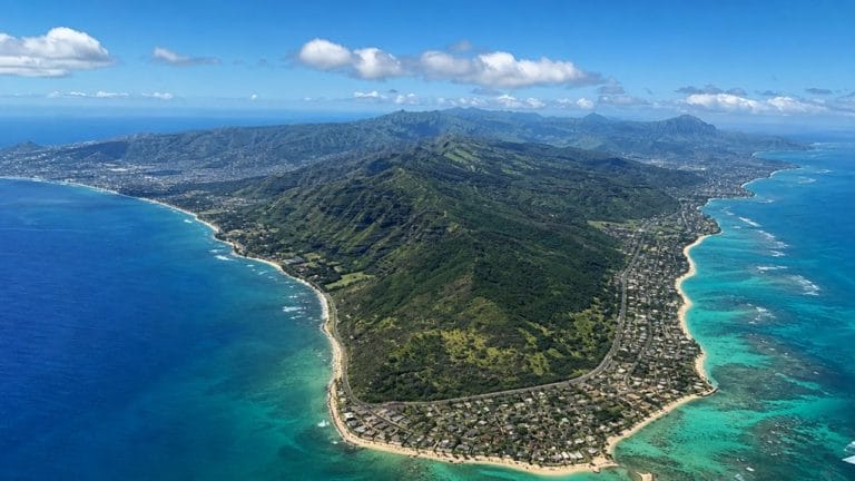 oahu length in miles kilometers