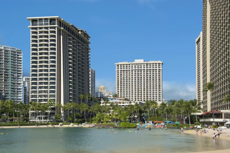 A photo of Hilton Grand Vacations Club at Hilton Hawaiian Village showing the property and rooms.
