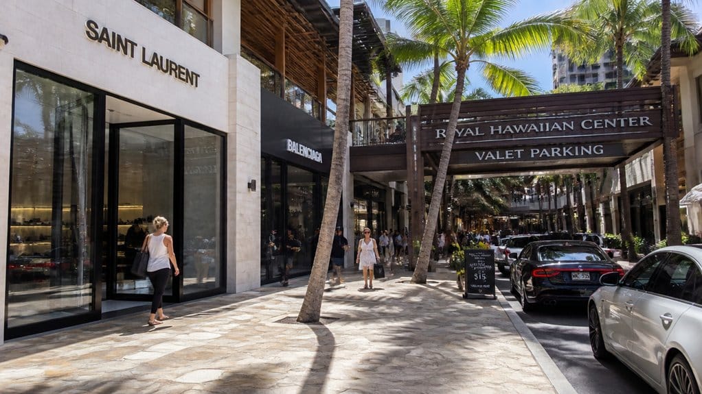 waikiki luxury shopping parking